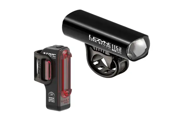 Lezyne Lite StVZO Pro 115 / Strip StVZO Pair sada svetiel blk/hi gloss