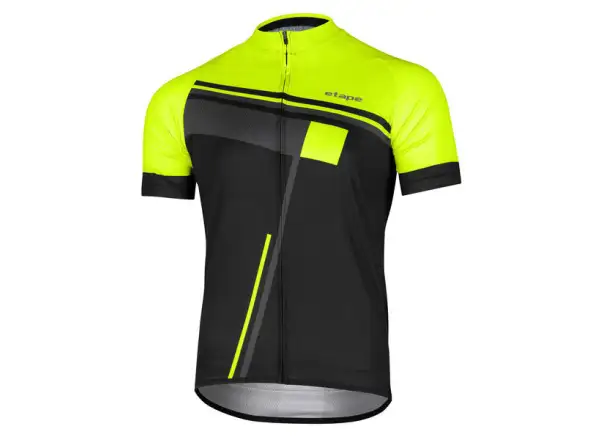 Etape Cube pánsky dres krátky rukáv čierna/žltá fluo