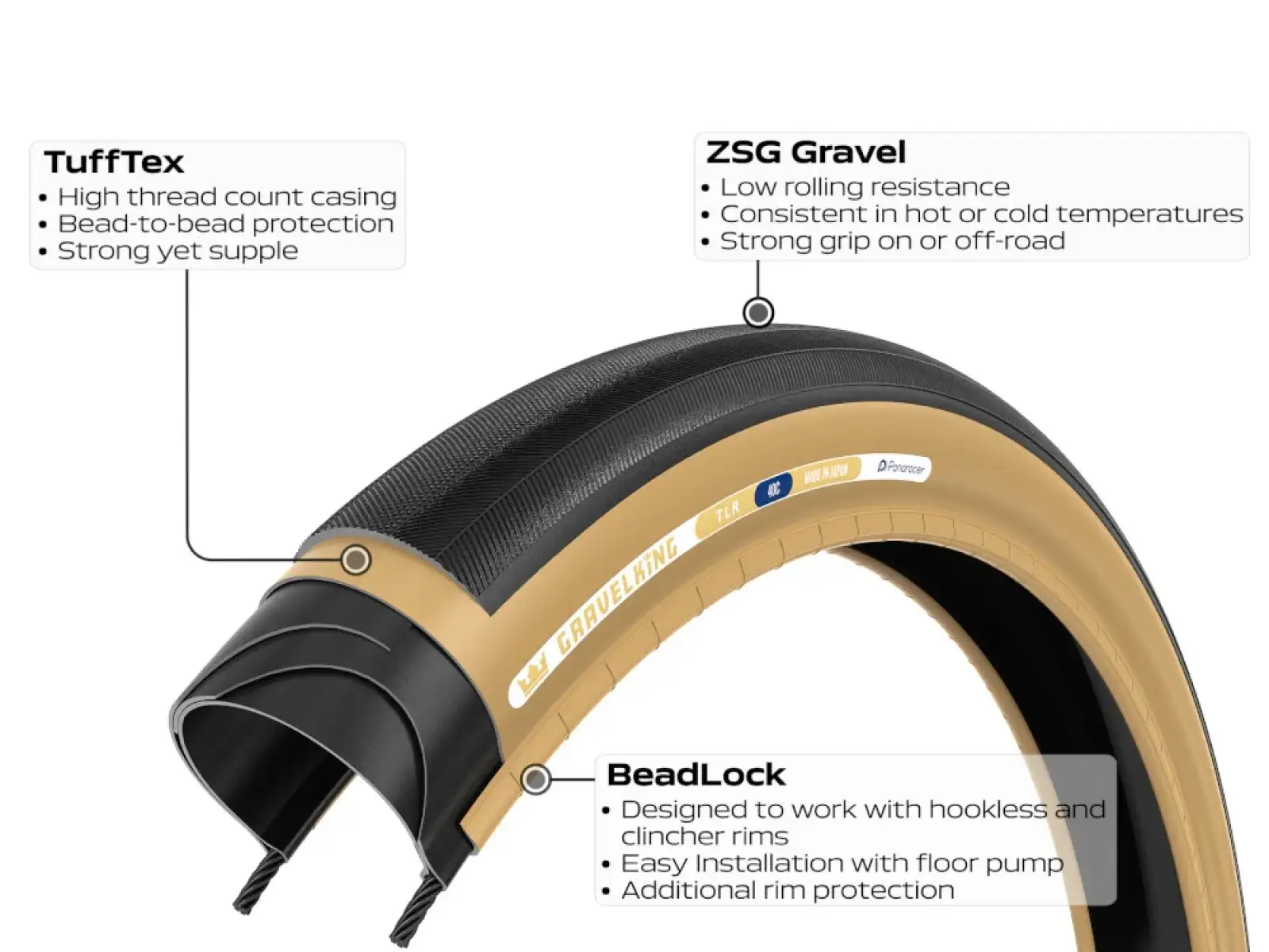Panaracer GravelKing SS plášť 700x40 čierna/hnedá