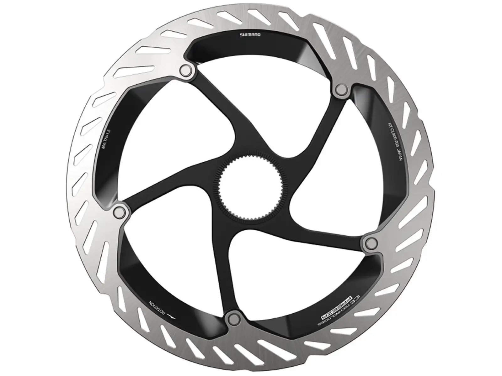 Shimano RT-CL900 brzdový kotúč 203 mm, center lock, Ice Tech, vonkajší lock ring