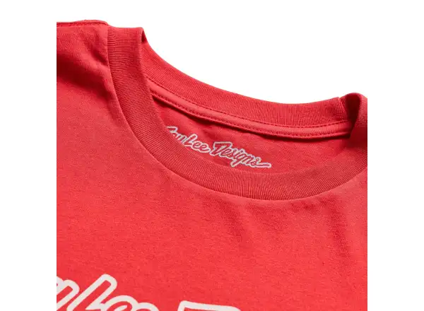 Troy Lee Designs Signature pánske tričko krátky rukáv Scarlet glo