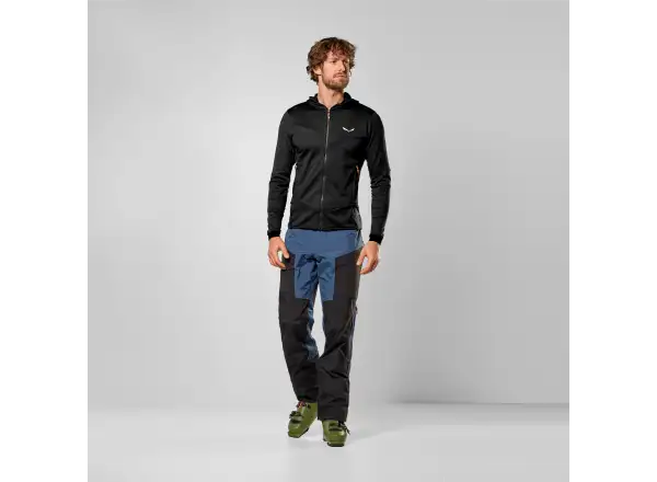 Salewa Sella Crevasse Hooded pánska mikina Black Out