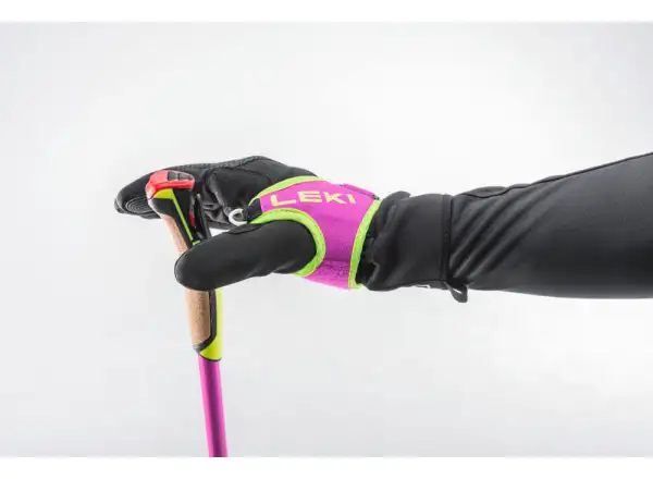 Leki PRC 750 bežecké palice neonová ružová/neonová žltá/čierna
