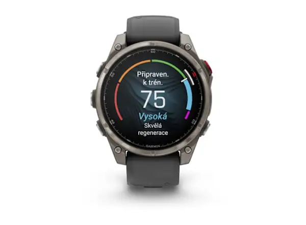 Garmin fenix 8 Pro 47 mm, AMOLED Sapphire, Titanium so silikónovým remienkom Graphite/Black
