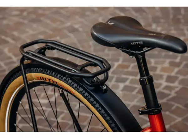 Rock Machine Storm e90-29 Metallic Orange/Silver turistický e-bike s nízkou jazdou