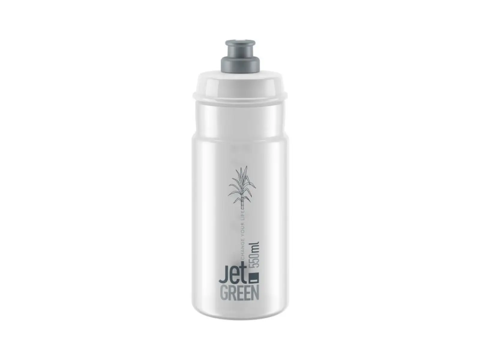 Fľaša ELITE JET GREEN 23' číra/šedá s logom 750 ml