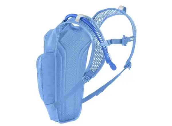 Detský batoh Camelbak Mini Mule 5 l + rezervoár 1,5 l (modrý s palmovým vzorom)