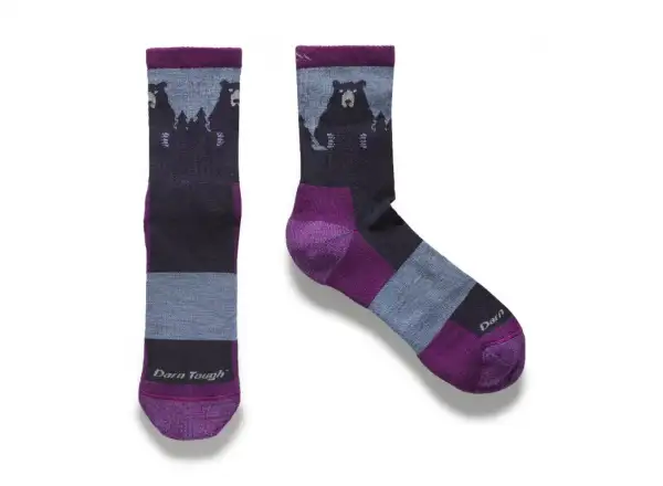 Darn Tough Bear Town Micro Crew Lightweight Cushion dámske ponožky Purple