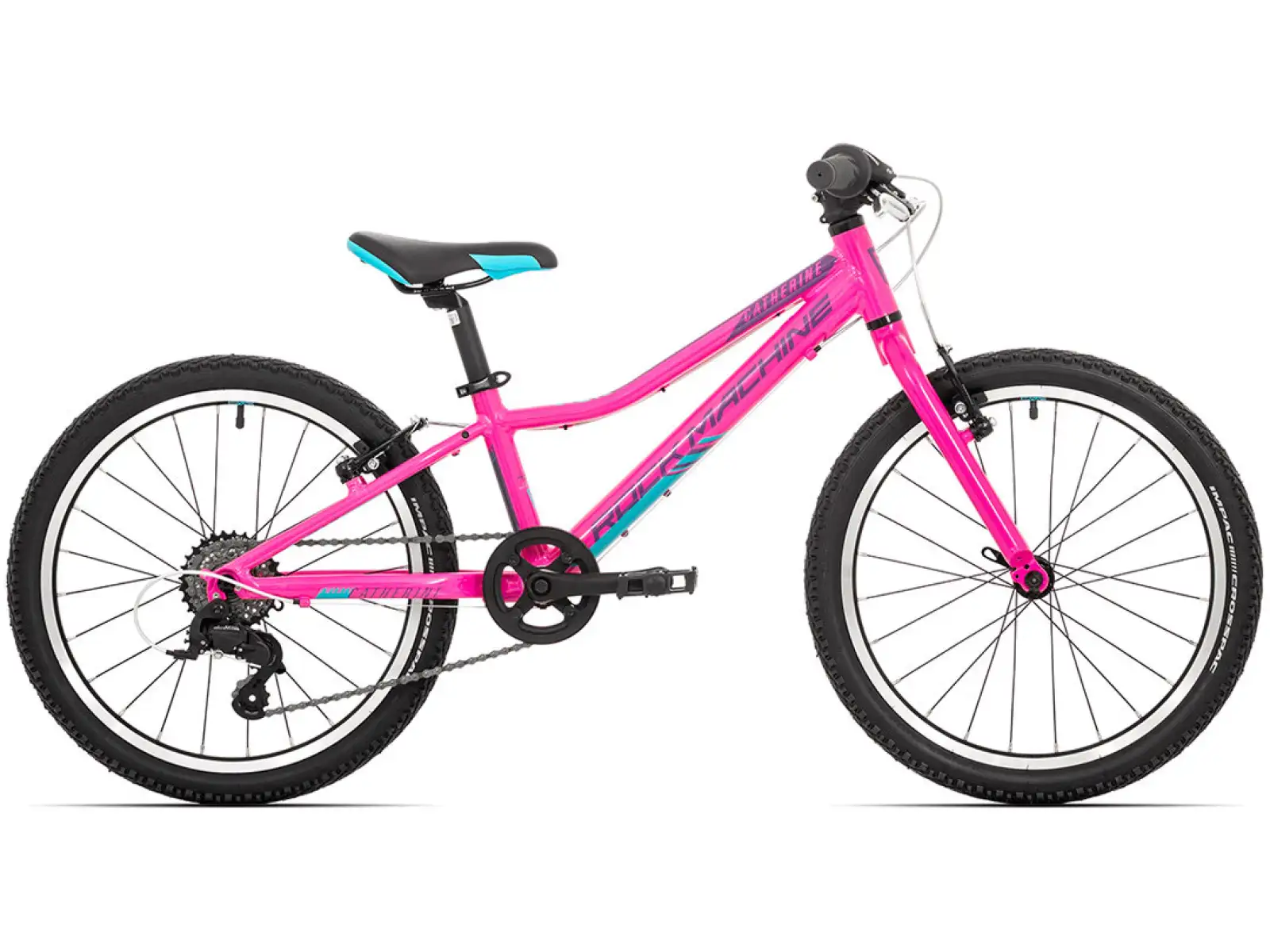 Rock Machine Catherine 20 gloss neon pink/Violet/neon cyan detský bicykel
