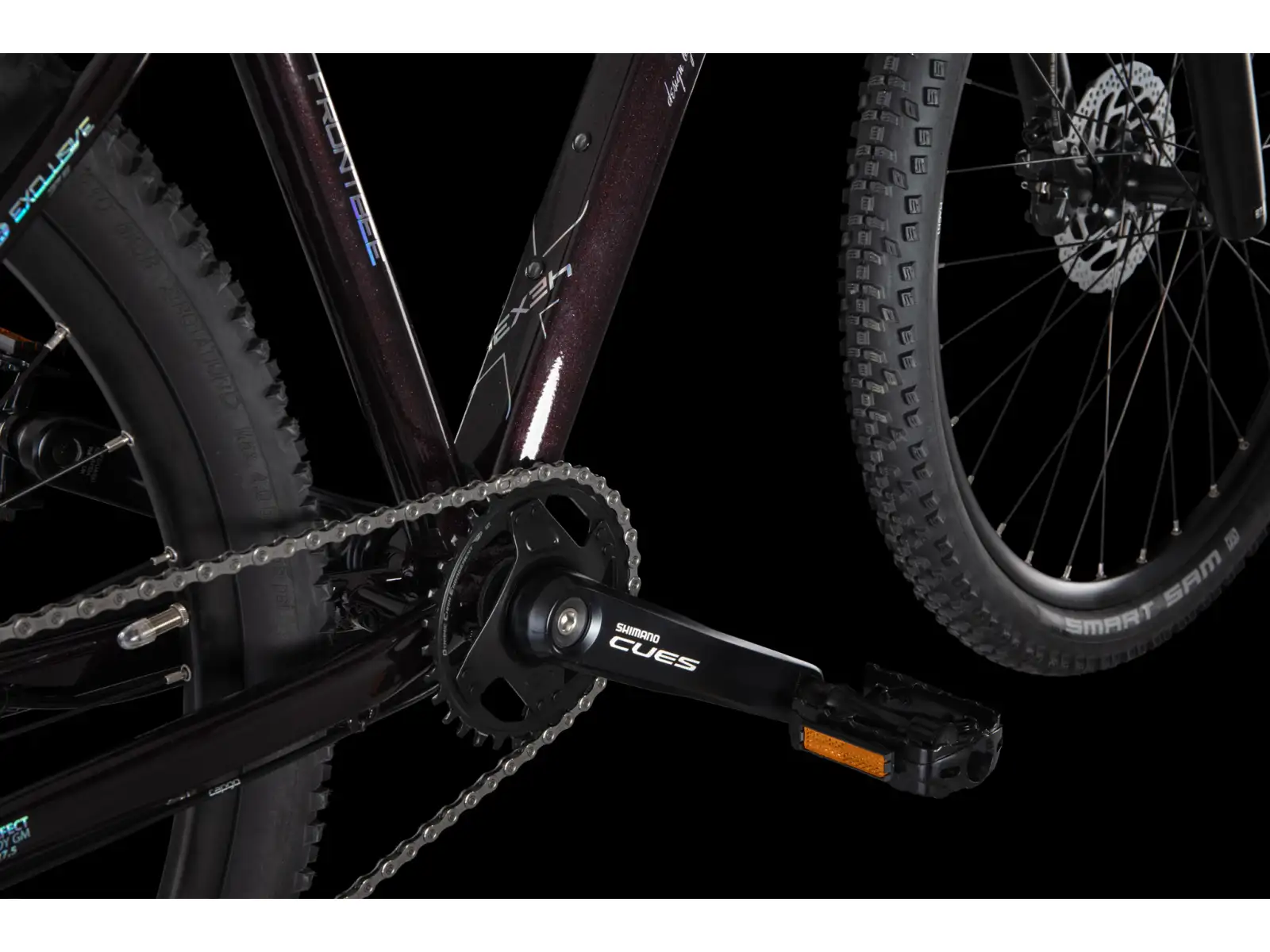 4Ever Frontbee Lady 27,5" dámsky horský bicykel Dark wine/silver
