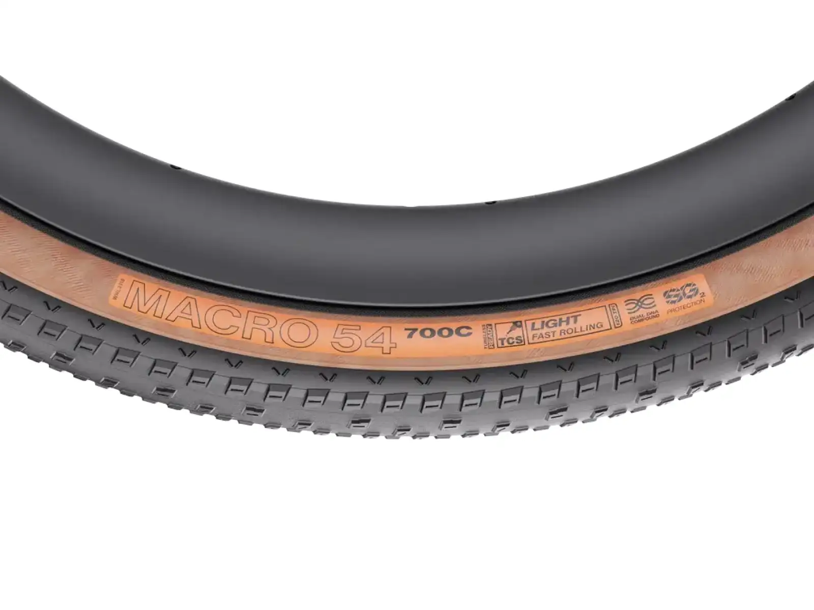 WTB Macro 700x54 TCS Light Fast Rolling Dual SG2 gravel plášť čierna/hnedá
