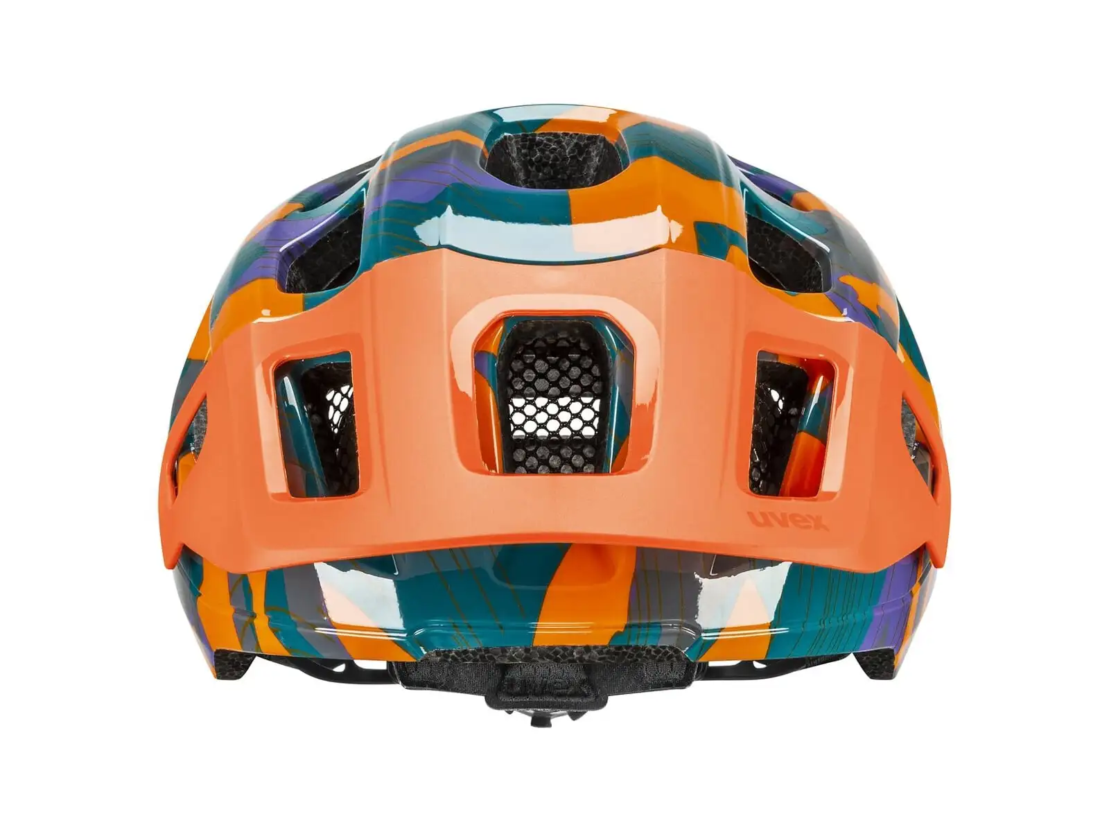 Uvex React JR detská prilba Papaya Camo