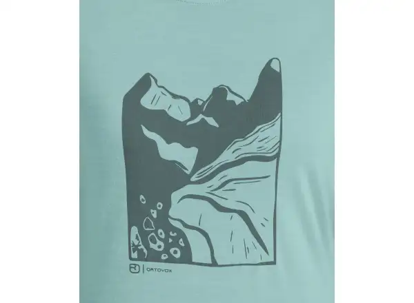 Ortovox 120 Cool Tec Mtn Cut dámske tričko krátky rukáv Aquatic Ice M