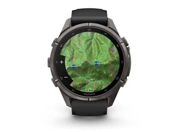 Garmin Fénix 9 Pro inReach 43 mm inteligentné hodinky Carbon Gray DLC Titanium Black/Pebble Gray