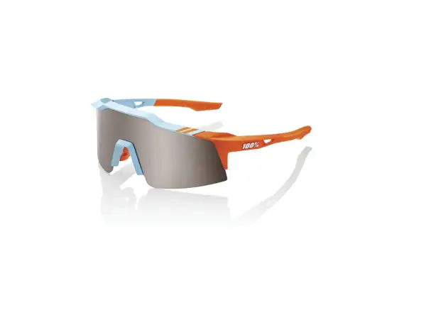 100% SPEEDCRAFT SL okuliare so zrkadlovými sklami modrá/oranžová/strieborná