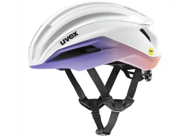 Uvex Surge Aero MIPS cestná prilba White/Lila Apricot Matt