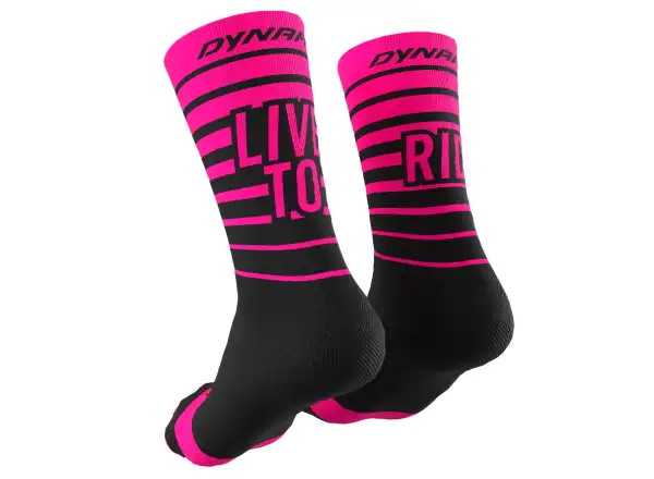 Dynafit Live To Ride športové ponožky Pink Glo