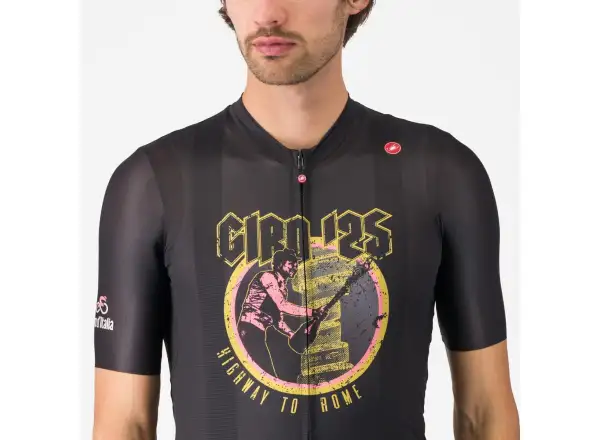 Castelli Giro Highway To Rome pánsky dres krátky rukáv Nero