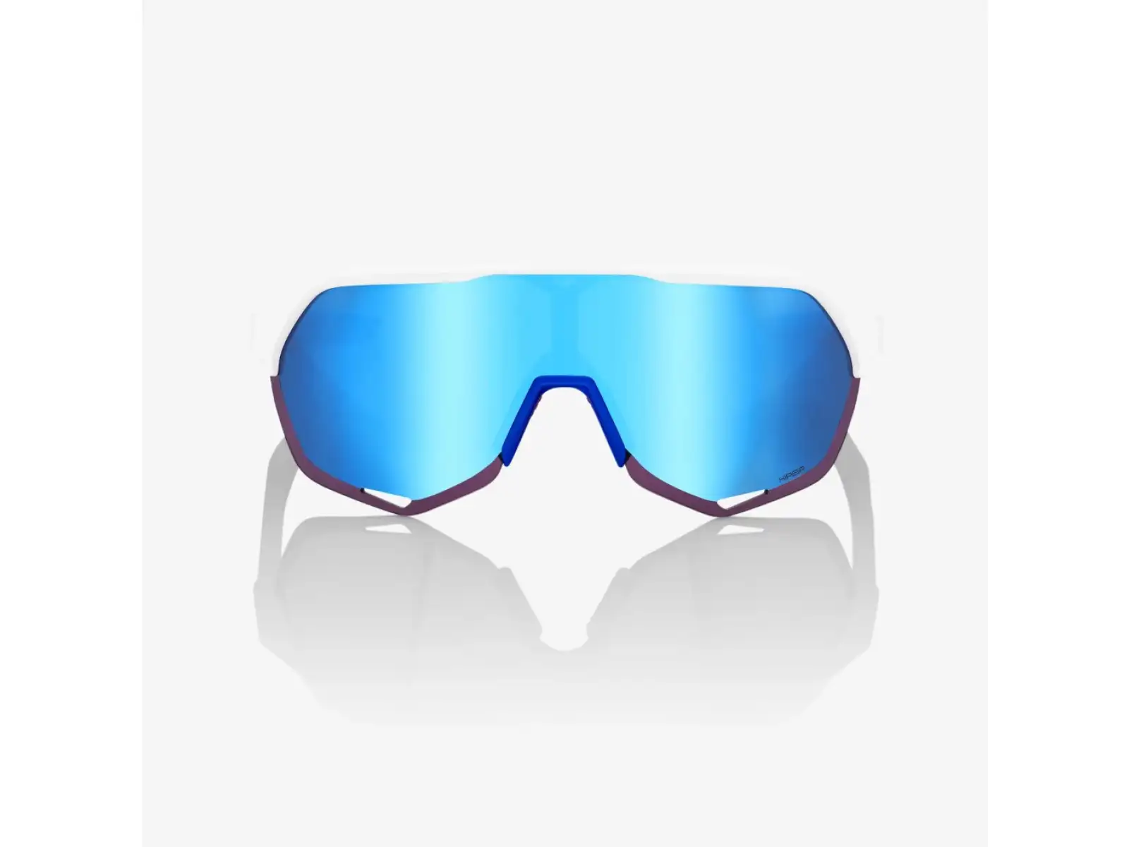100% S2 športové slnečné okuliare TotalEnergies Matte White/Metallic Blue/Blue Multilayer
