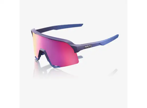 100% S3 slnečné okuliare Satin Storm Metallic/Purple Mirror