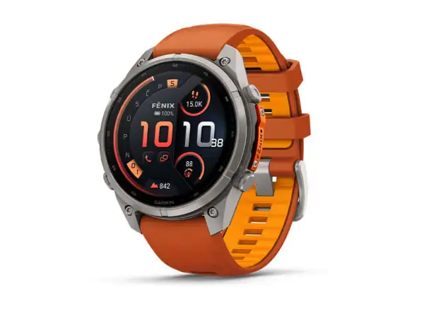 Garmin Fénix 9 Pro inReach 47 mm inteligentné hodinky Titanium Autumn orange/Spark orange
