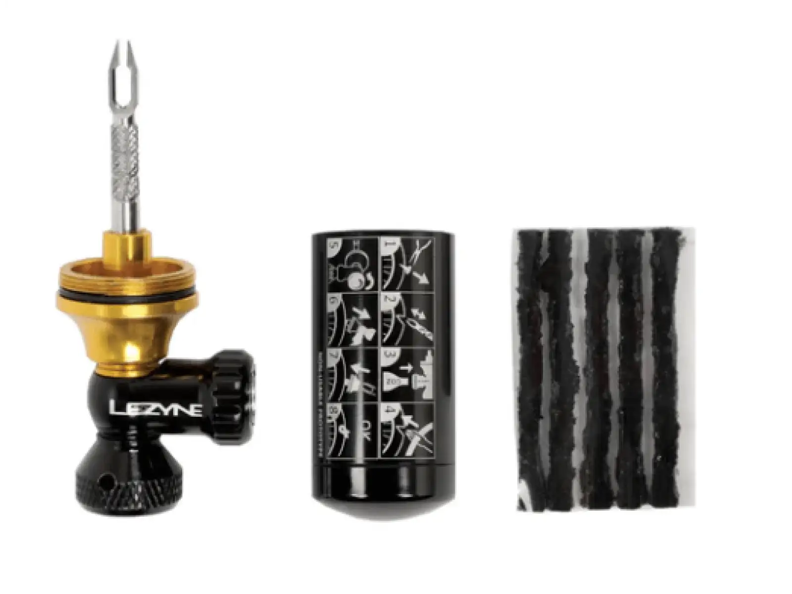 Lezyne Tubeless CO2 súprava na opravu bezdušových plášťov s bombičkou Blaster Black