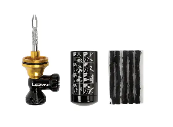 Lezyne Tubeless CO2 súprava na opravu bezdušových plášťov s bombičkou Blaster Black