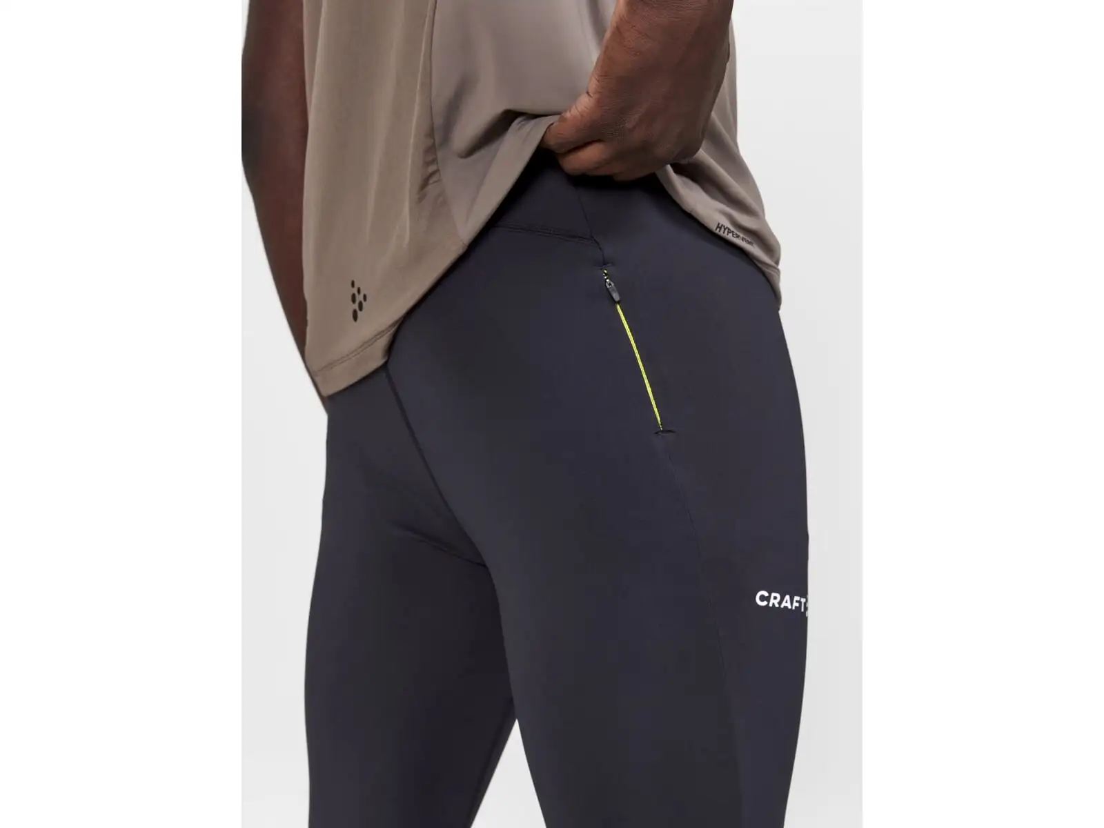 Craft ADV Essence Zip 2 pánske bežecké nohavice čierna