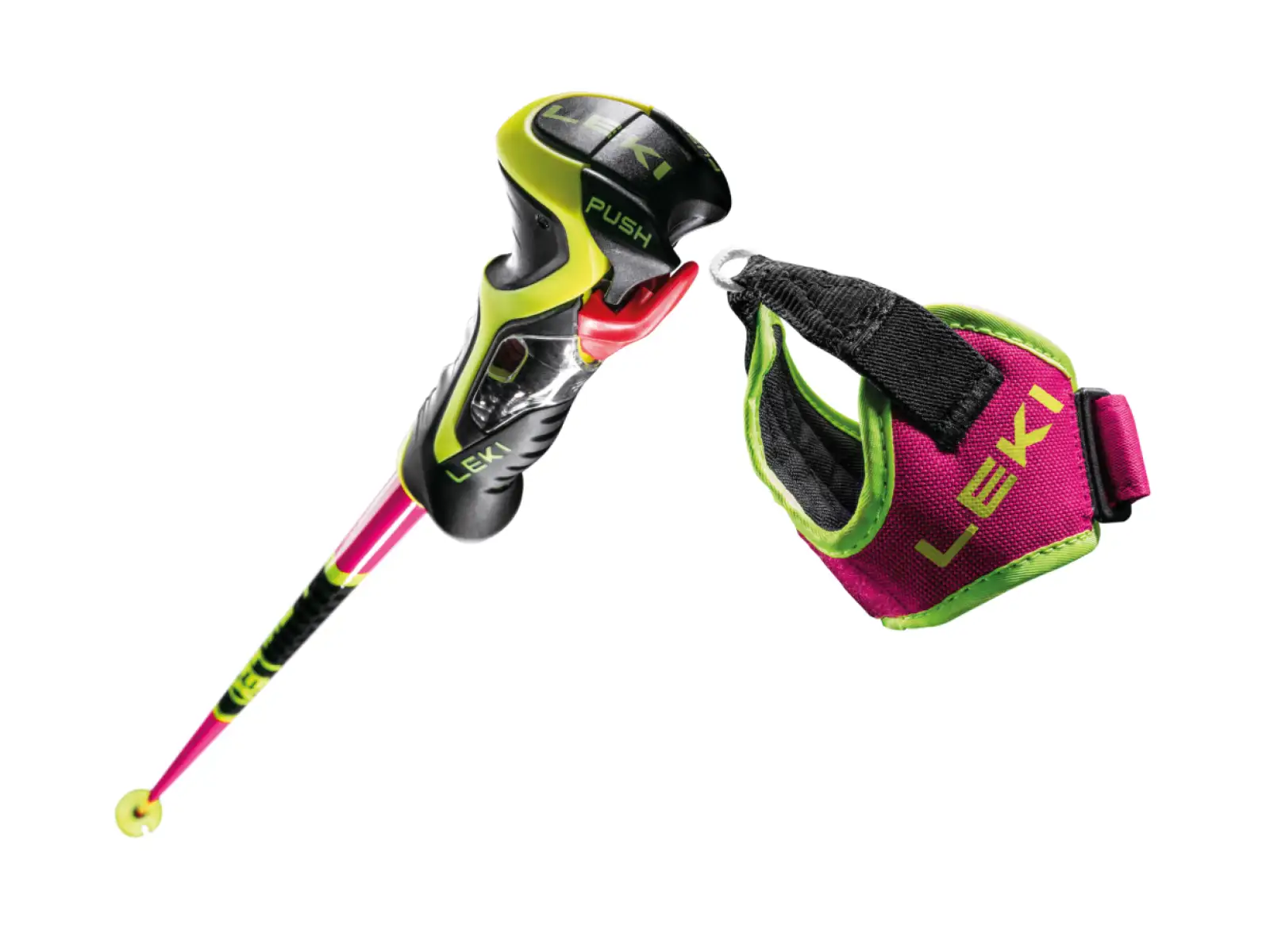 Leki WCR TBS SL 3D zjazdové palice Neonpink/Black/Neonyellow