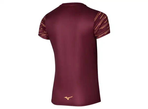 Mizuno Graphic Tee dámske bežecké tričko cabernet