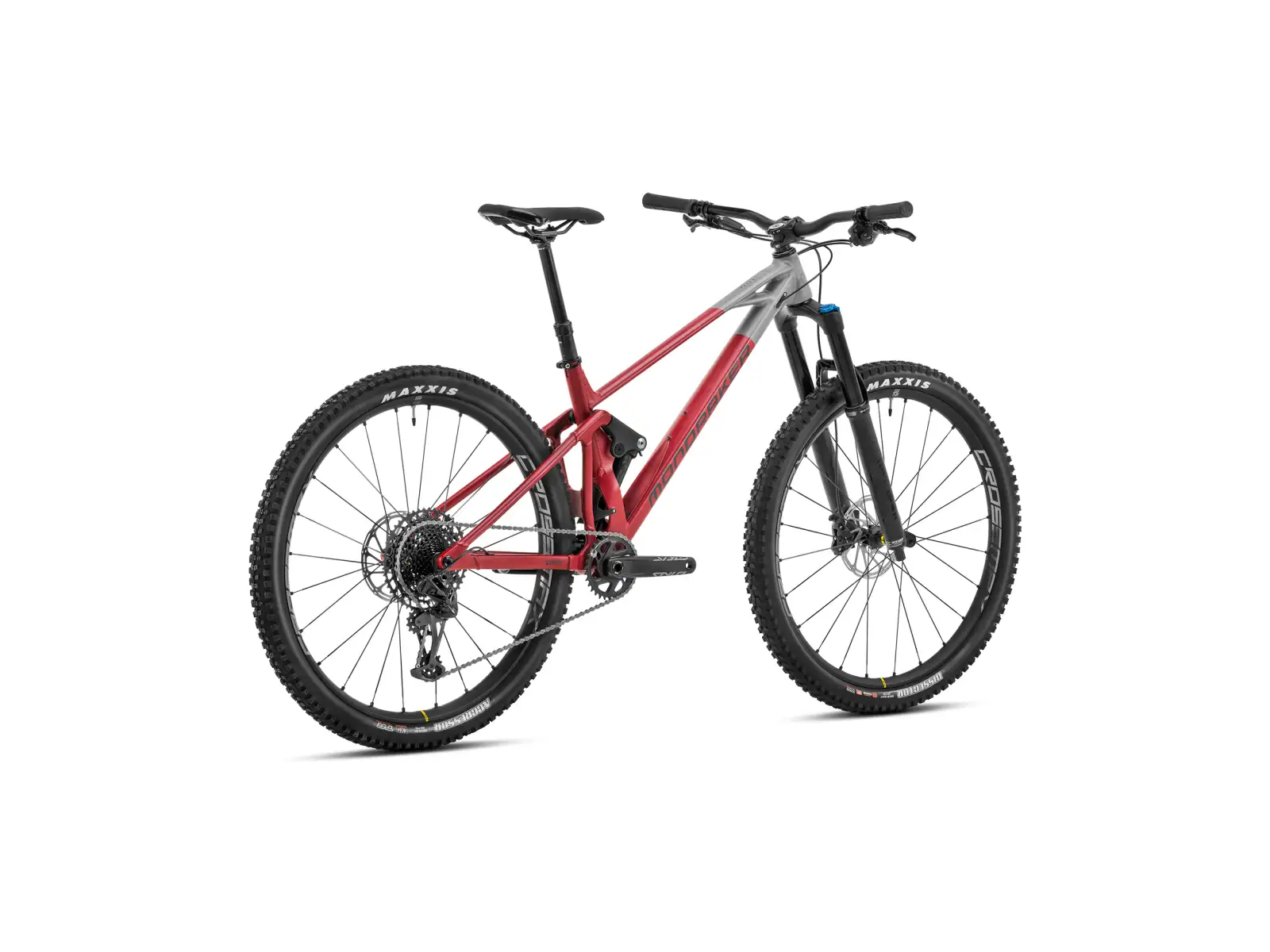 Mondraker Raze R celoodpružené cherry red/nimbus grey