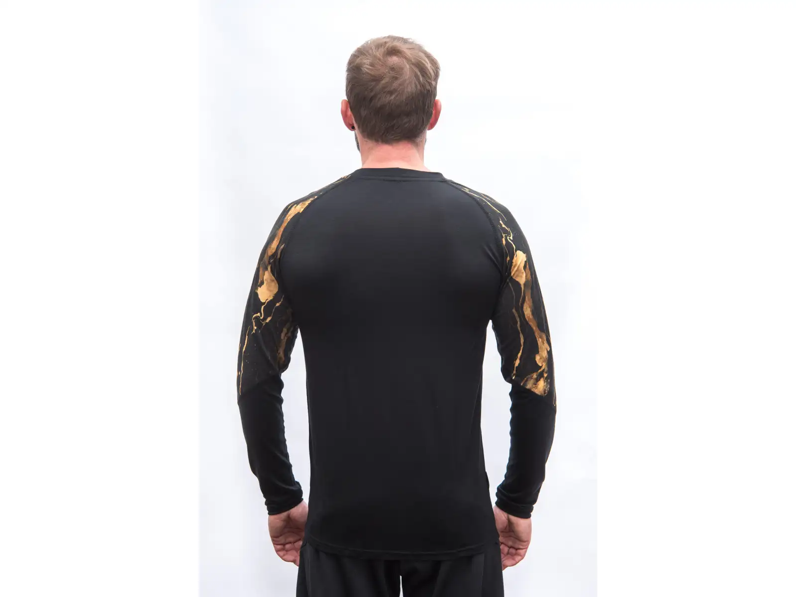 Sensor Merino Impress pánske tričko dlhý rukáv čierna/kosmos