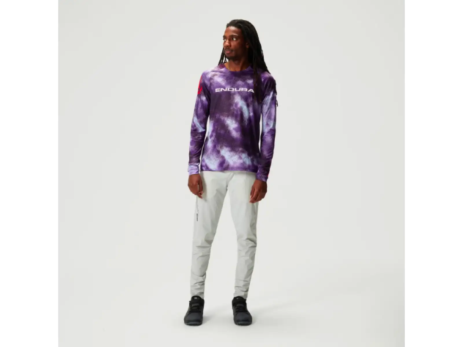 Endura Pixel Cloud pánsky dres dlhý rukáv Purple