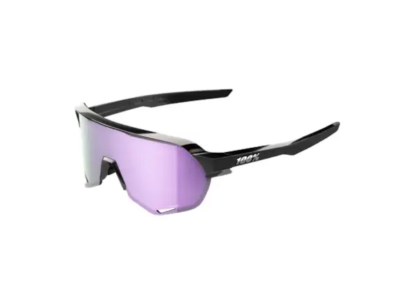 100% S2 slnečné okuliare Polished Black/HiPER Polarized Lavender Mirror