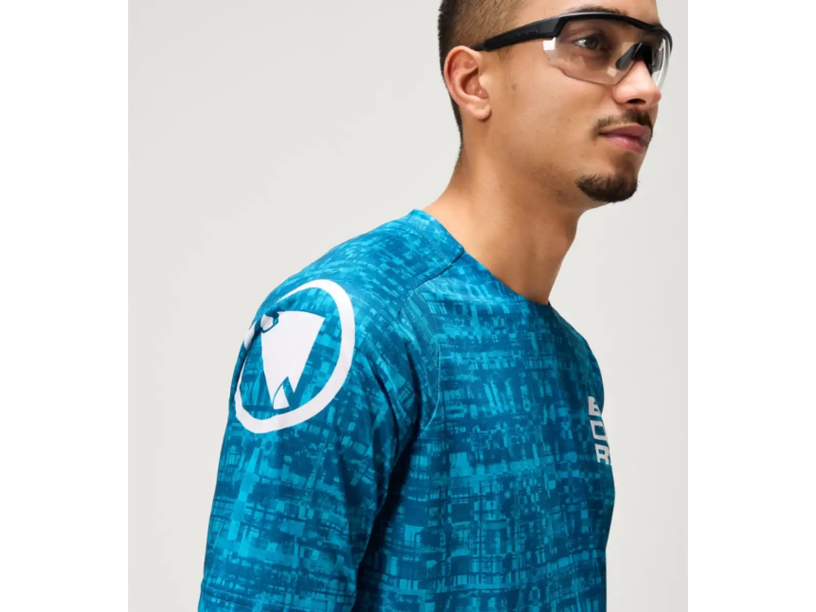 Endura LTD Grid Print pánsky dres krátky rukáv Atlantic