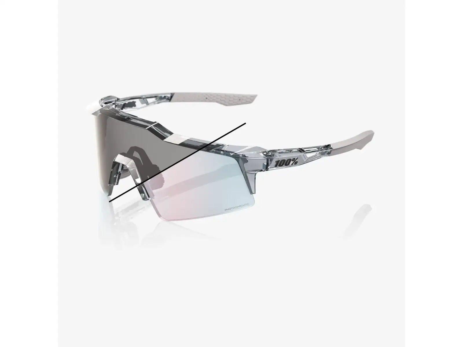 100% Speedcraft SL slnečné okuliare Polished Translucent Grey - Rose Gold Photochromic