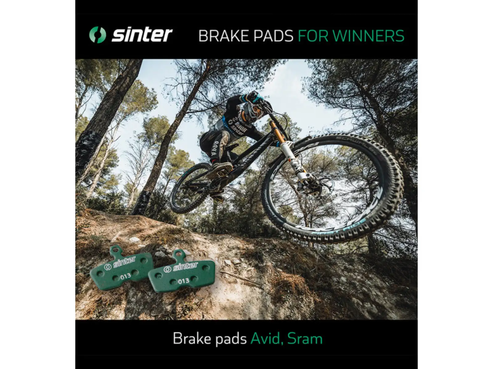 Sinter Sram Code, Guide brzdové doštičky polymér zelená