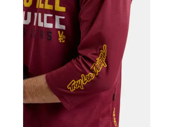Troy Lee Designs Ruckus Spun pánsky dres 3/4 rukáv Oxblood