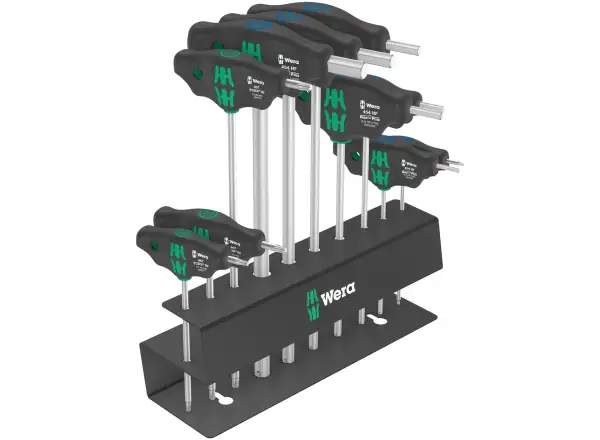 Wera Bicycle Set 6 Hex-Plus TORX skrutkovače s T-rukoväťou 10 ks so stojanom