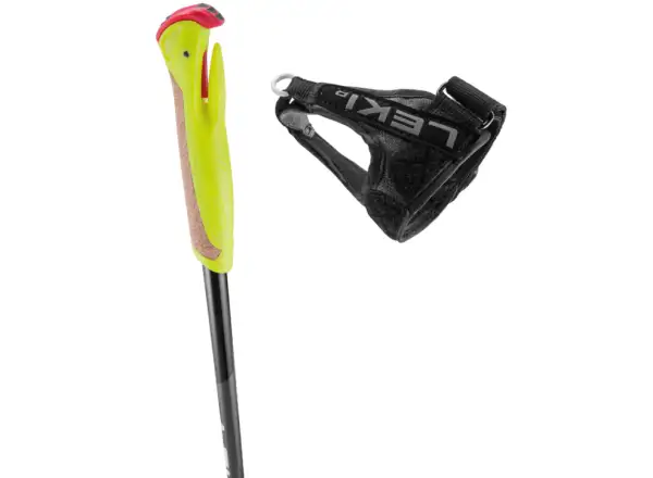Leki XTA 5.5 Jr. detské bežecké palice Black/White/Neon yellow