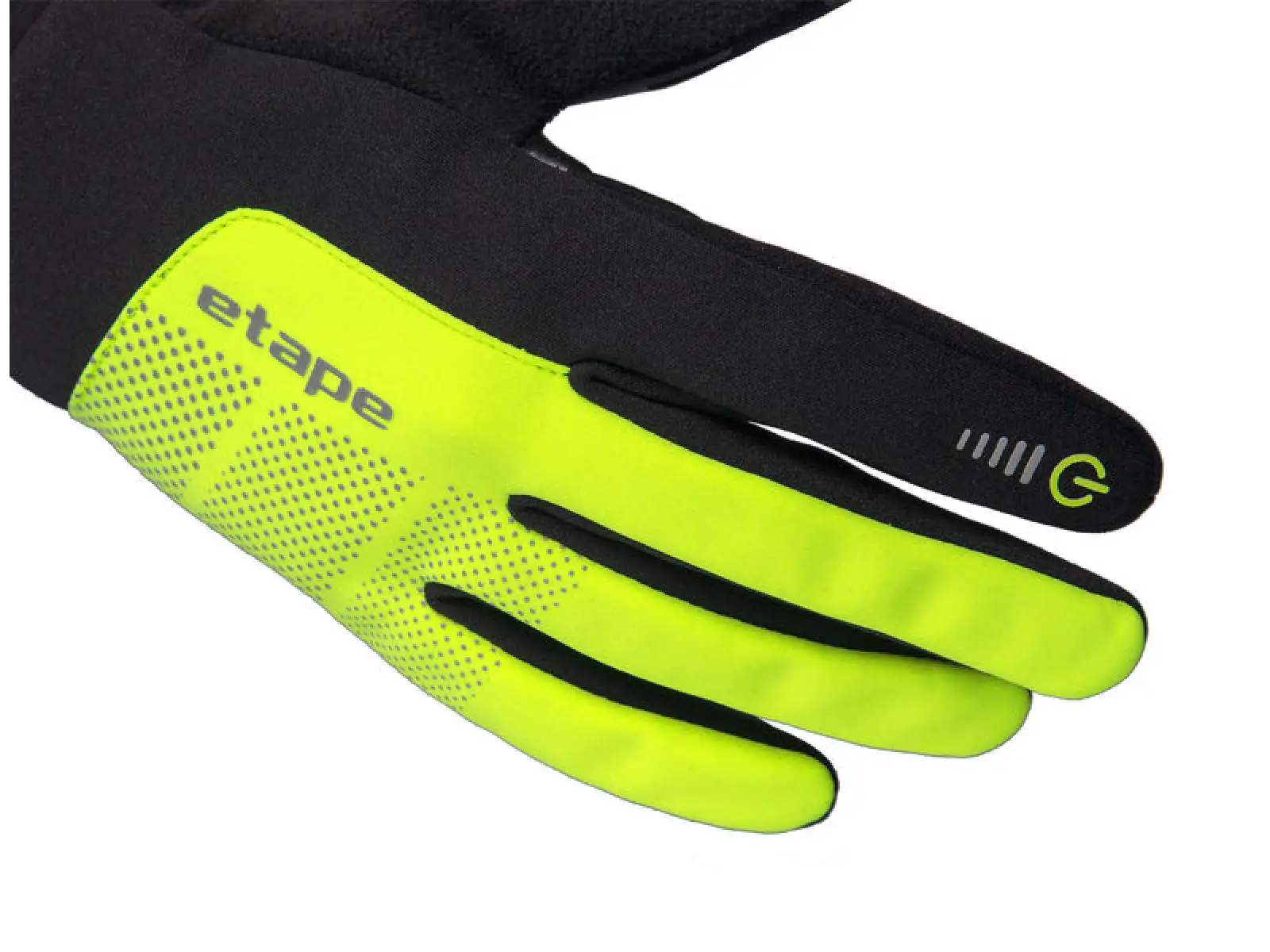 Etape Skin WS rukavice čierna/žltá fluo
