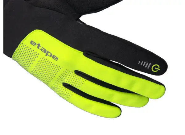 Etape Skin WS rukavice čierna/žltá fluo