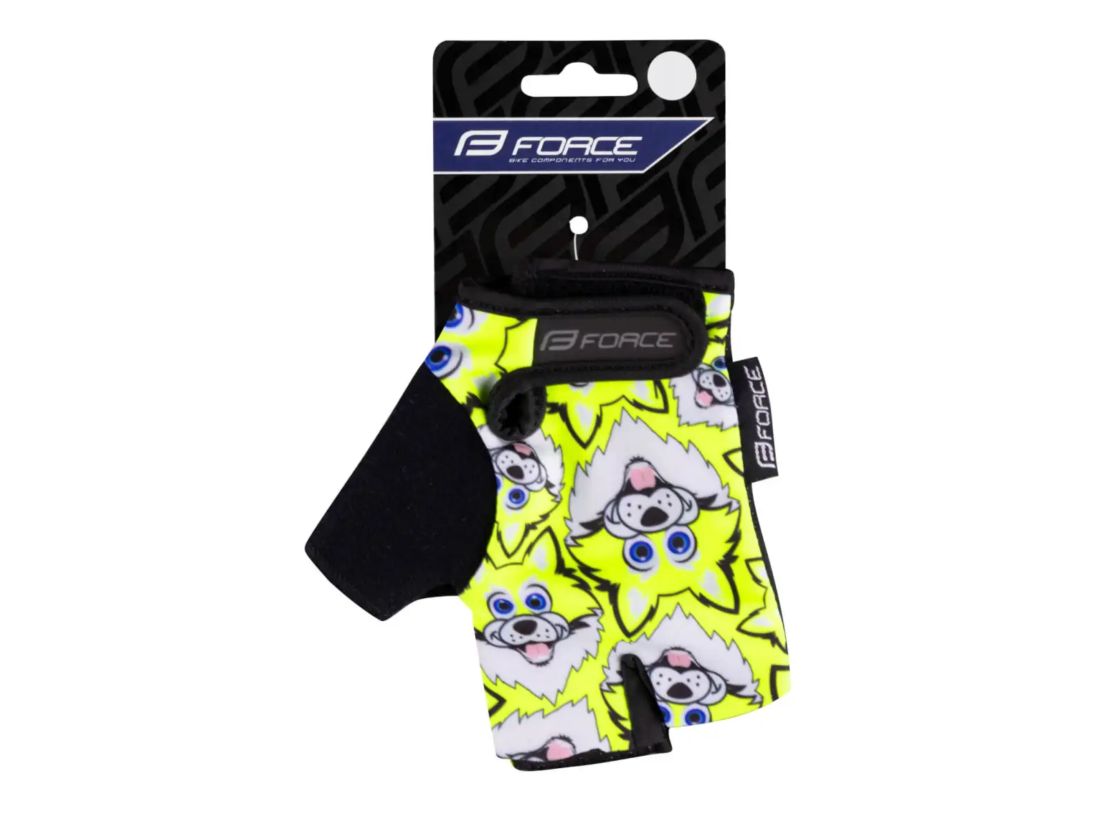 Force Wolfie Kid detské trojprstové rukavice fluo