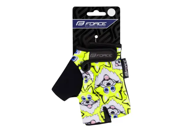 Force Wolfie Kid detské trojprstové rukavice fluo