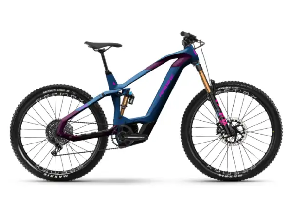 Haibike Hybe 11 Blue/Magenta/Pink celoodpružený elektrobicykel