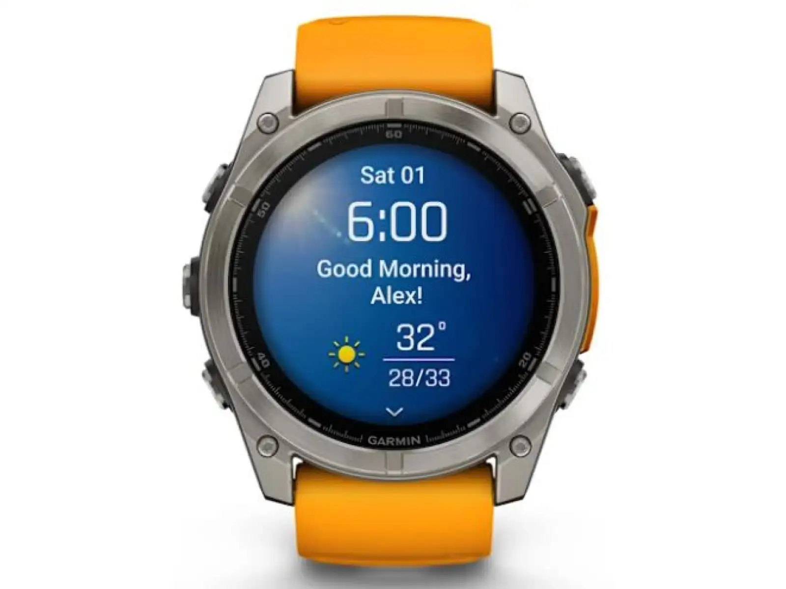 Garmin fenix 8 - 51 mm AMOLED Sapphire inteligentné hodinky Titanium Orange/Graphite
