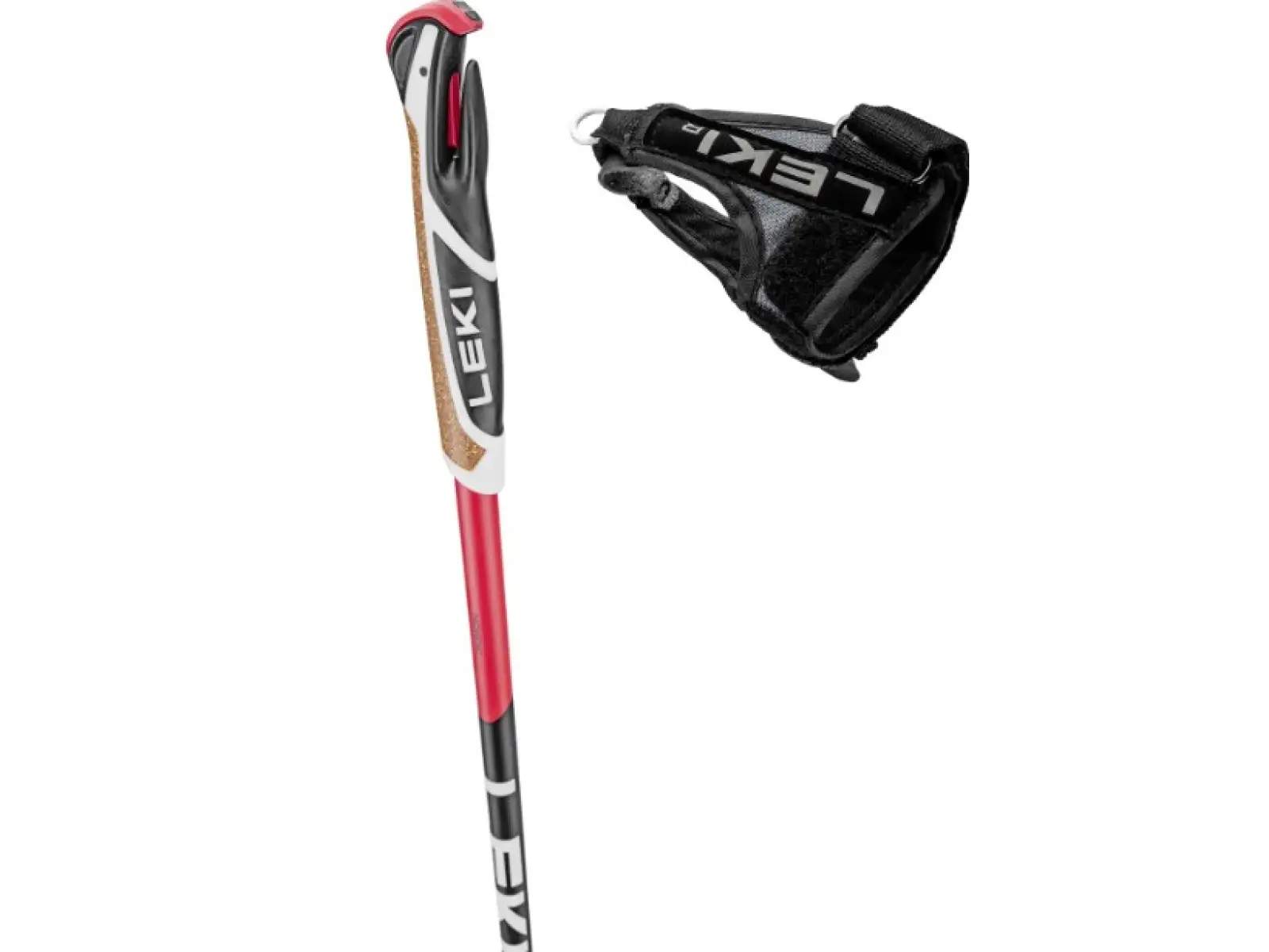 Leki CC 450 bežecké palice čierny-trešňovo-červenobiely.