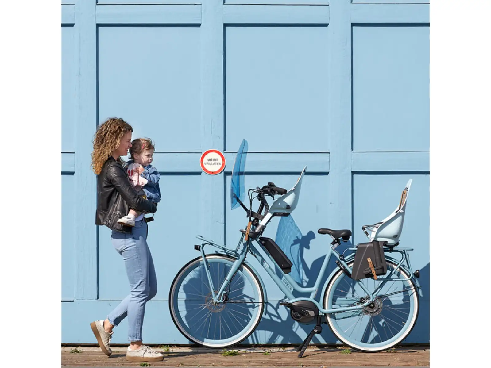 Predná detská sedačka Urban Iki s adaptérom Aotake Light Blue/Shinju White