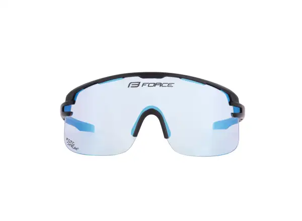 Force Epic cyklistické okuliare čierne/modré fotochromatické sklo
