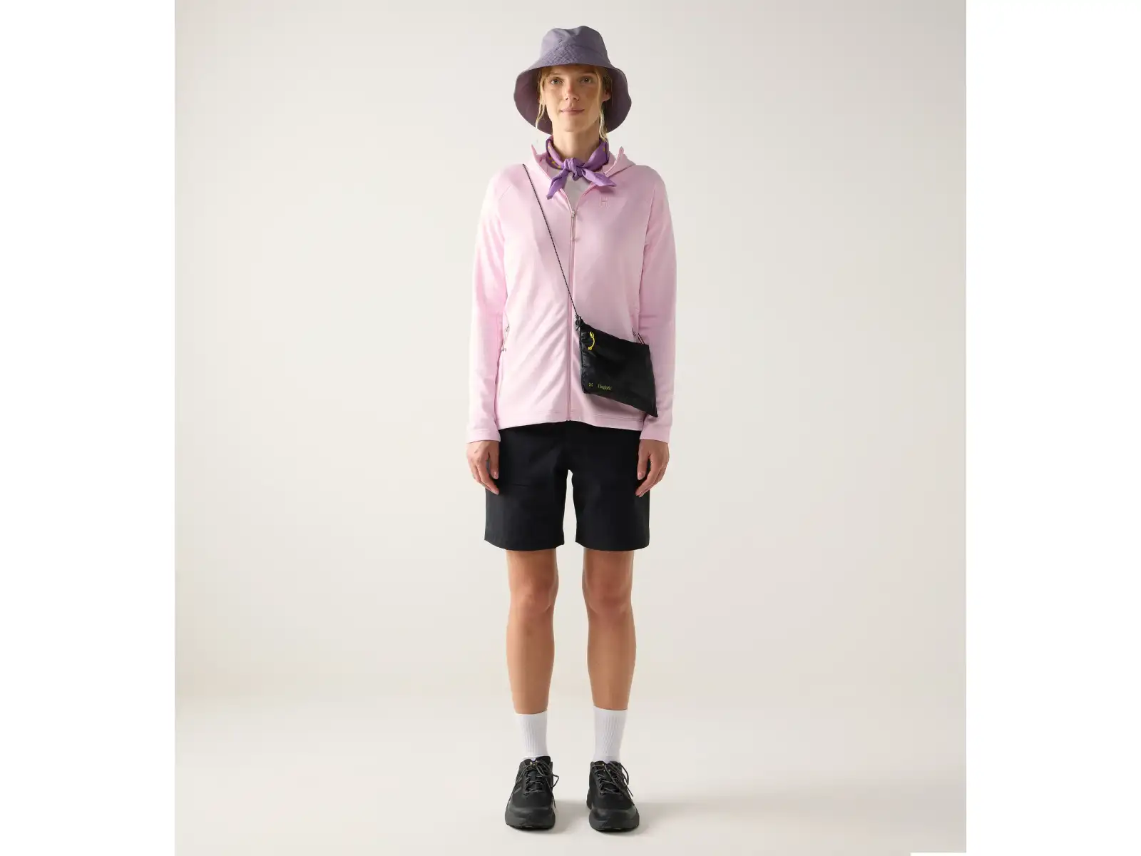 Haglöfs Korp Mid Hood dámska mikina Fresh Pink